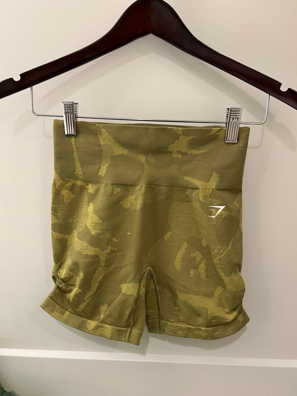 Gymshark Olive Camo High-Rise Women's Bike Shorts